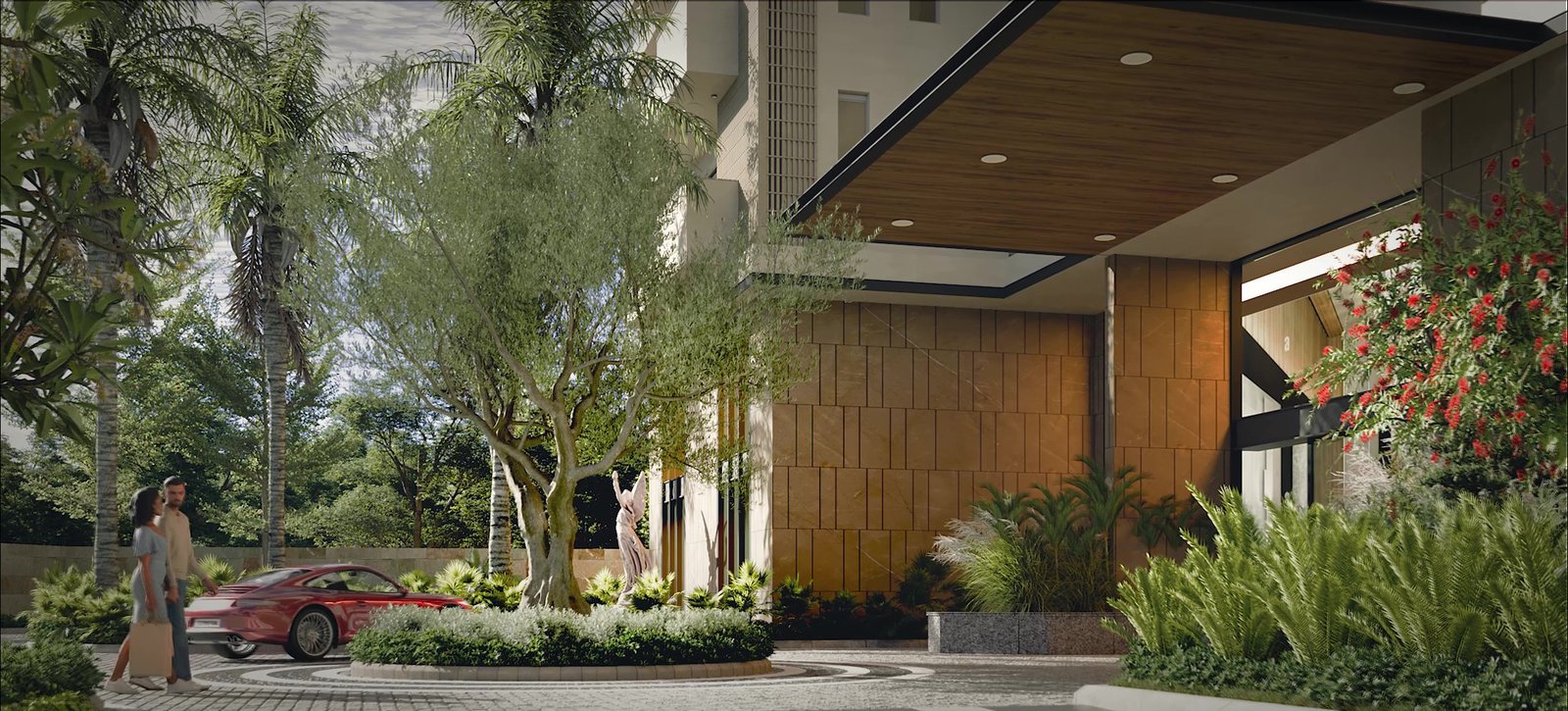 Green entrance court
